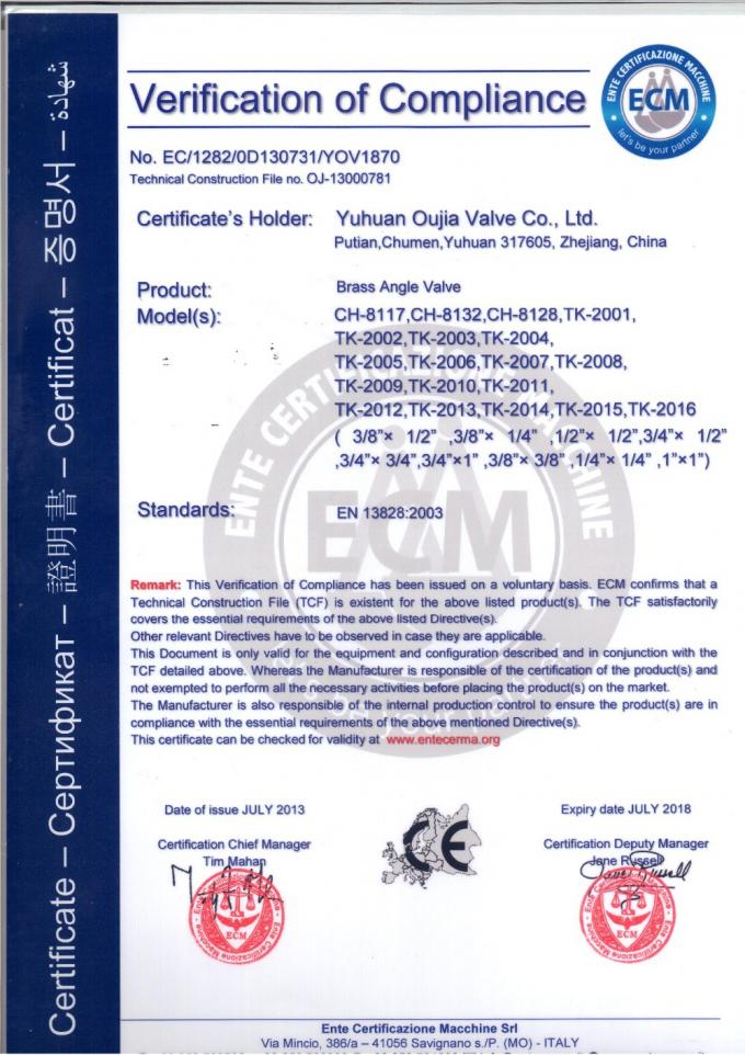 真鍮の安全弁圧力救助TMOKプロダクト良質の最もよい価格のセリウムの証明中国製